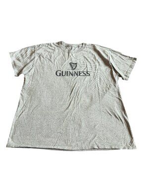 Guinness Beer T-Shirt Grey Stretch Short Sleeve Collectible Size XL Men's